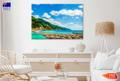 Monterosso al Mare Beach Liguria Italy Print 100% Australian Made