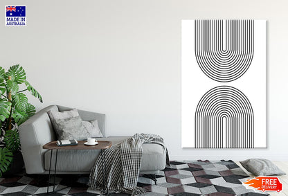 B&W Abstract Line Art Print 100% Australian Made