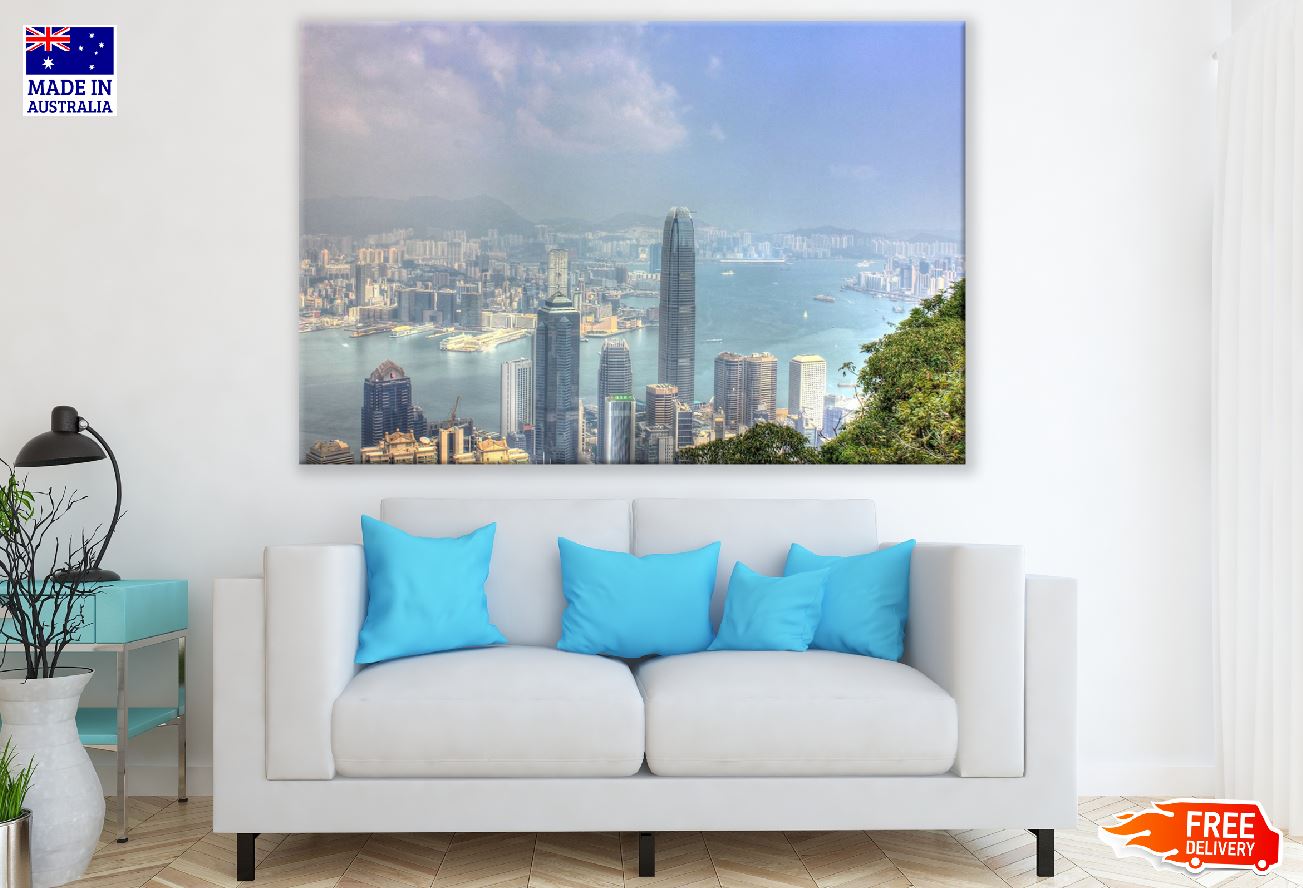 Victoria Peak Hill & Hong Kong City View Photograph Print 100% Australian Made