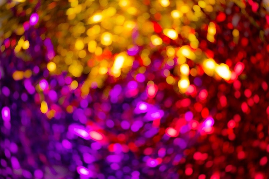 Purple Red & Yellow Lights Abstract Design Print 100% Australian Made