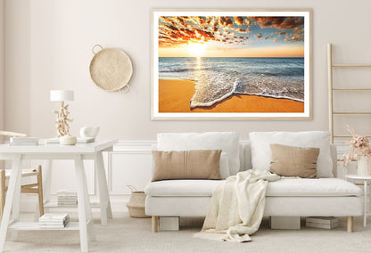 Brilliant Ocean Beach Sunrise View Photograph Home Decor Premium Quality Poster Print Choose Your Sizes
