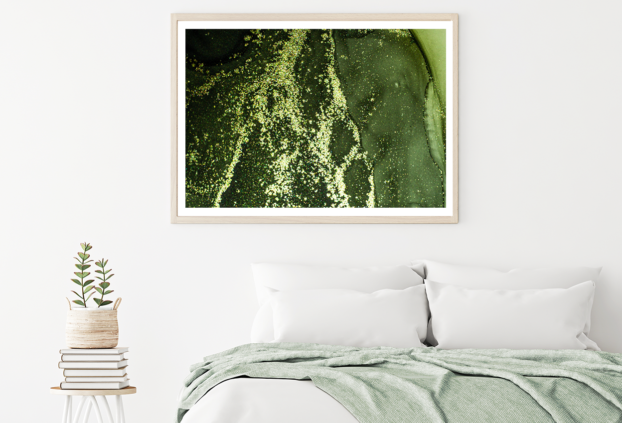 Green & White Abstract Design Home Decor Premium Quality Poster Print Choose Your Sizes