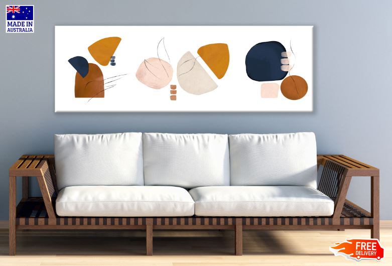 Panoramic Canvas Abstract Design High Quality 100% Australian made wall Canvas Print ready to hang