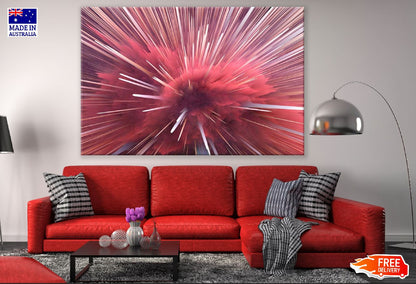 Red Color Smoke Abstract Design Print 100% Australian Made