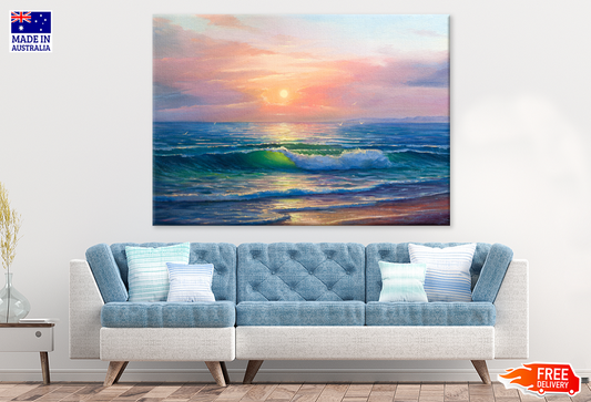Sea Sunset Scenery Photograph Print 100% Australian Made