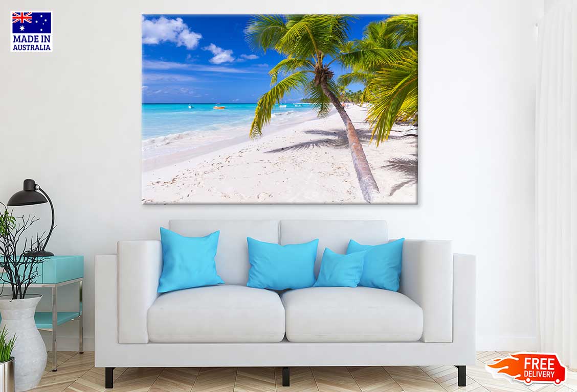 Palm Trees on Saona Island Sea View Photograph Print 100% Australian Made