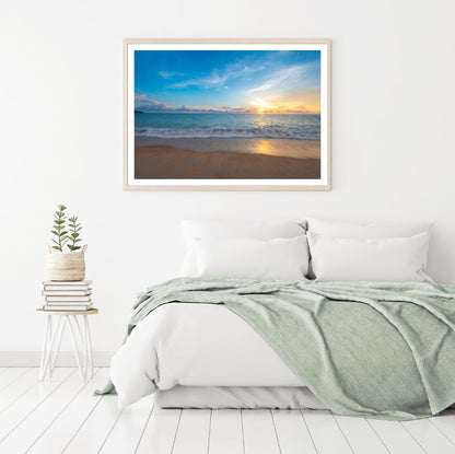 Sea Sunset Scenery Photograph Home Decor Premium Quality Poster Print Choose Your Sizes