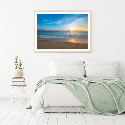 Sea Sunset Scenery Photograph Home Decor Premium Quality Poster Print Choose Your Sizes