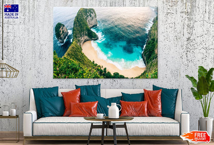 Cliff & Gold Beach Aerial View Photograph Print 100% Australian Made
