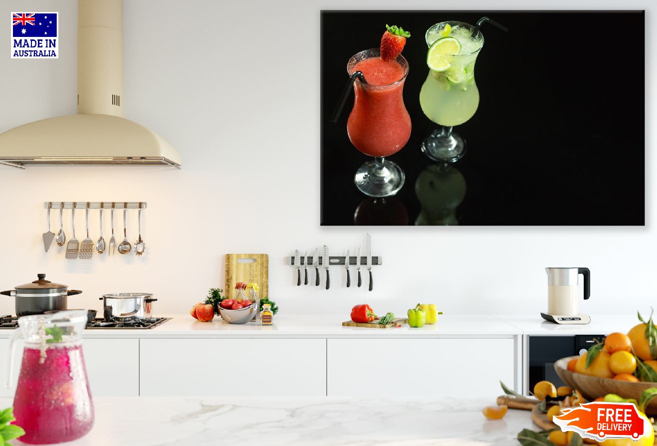 Strawberry Cocktail & Lemon Cocktail Photograph Print 100% Australian Made