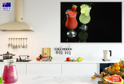 Strawberry Cocktail & Lemon Cocktail Photograph Print 100% Australian Made