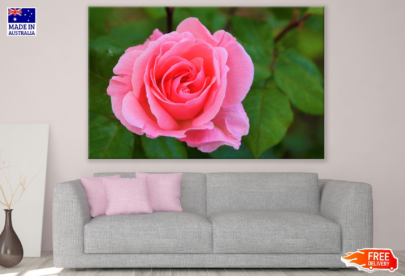 Pink Rose Closeup Photograph Print 100% Australian Made