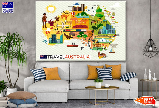 Australia Map Vector Print 100% Australian Made