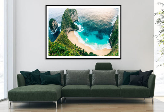Cliff & Gold Beach Aerial View Photograph Home Decor Premium Quality Poster Print Choose Your Sizes