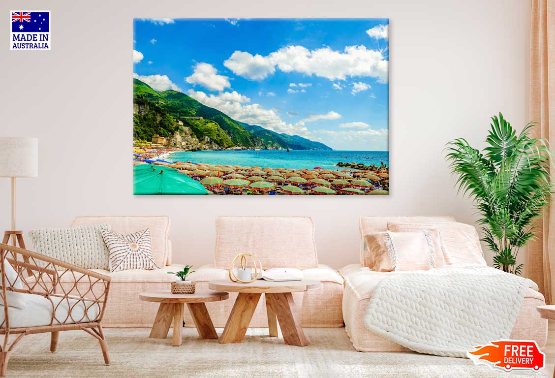 Monterosso al Mare Beach Liguria Italy Print 100% Australian Made