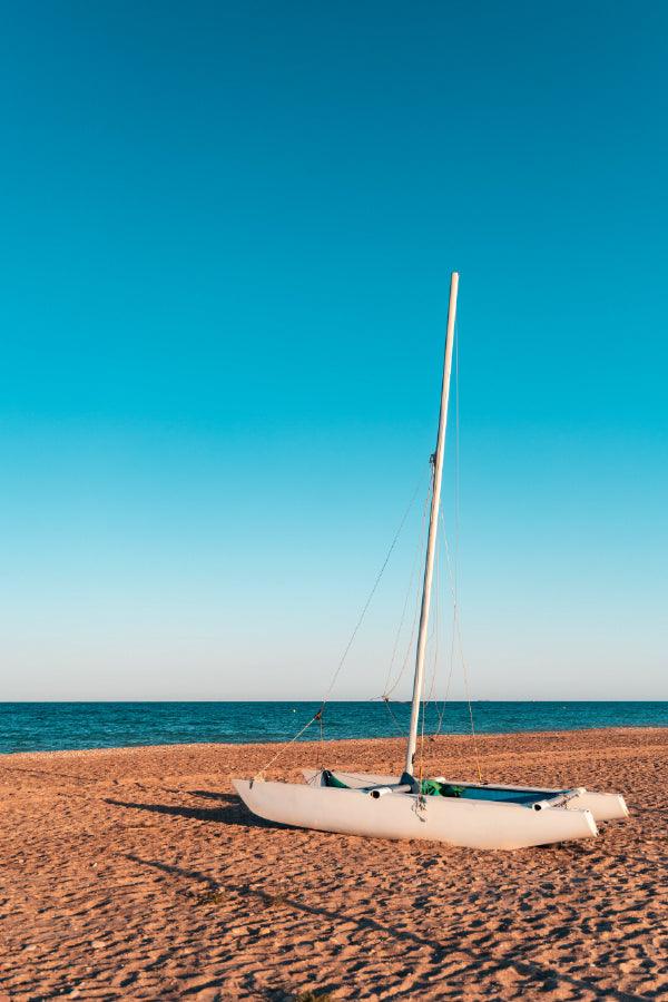 Catamarans Near Sandy Beach View Photograph Home Decor Premium Quality Poster Print Choose Your Sizes