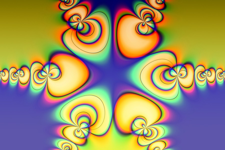 Fractal Magical Colors Abstract Design Print 100% Australian Made
