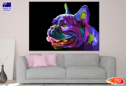 Pug Dog Face Abstract Design Print 100% Australian Made