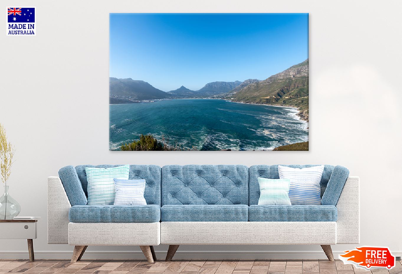 Hout Bay Beach Cape Town Aerial View Photograph Print 100% Australian Made