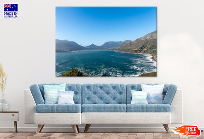 Hout Bay Beach Cape Town Aerial View Photograph Print 100% Australian Made