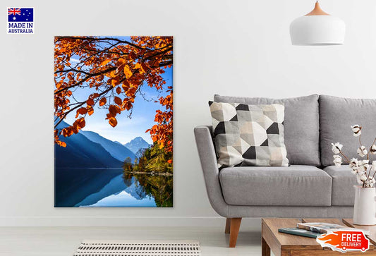 Autumn Plansee Scenery View in Austria Print 100% Australian Made