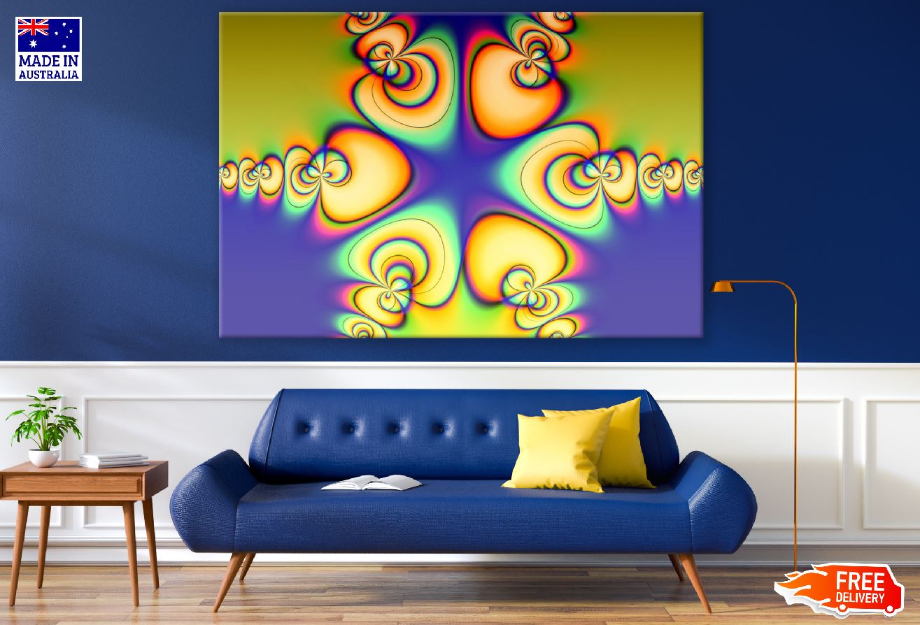 Fractal Magical Colors Abstract Design Print 100% Australian Made