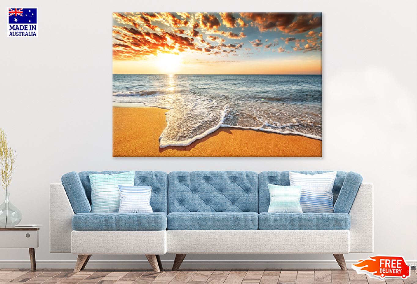 Brilliant Ocean Beach Sunrise View Photograph Print 100% Australian Made