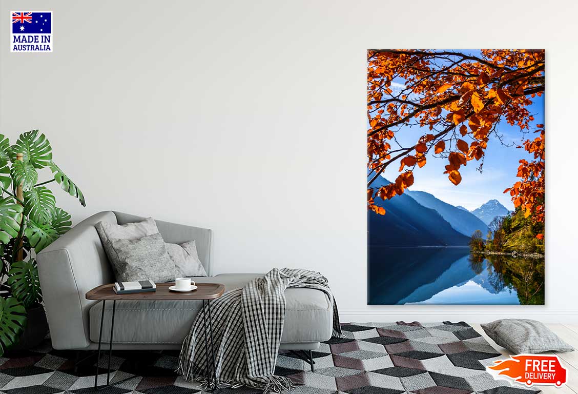 Autumn Plansee Scenery View in Austria Print 100% Australian Made