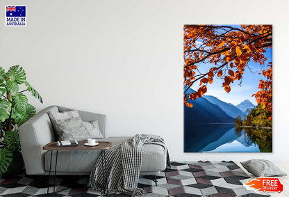 Autumn Plansee Scenery View in Austria Print 100% Australian Made