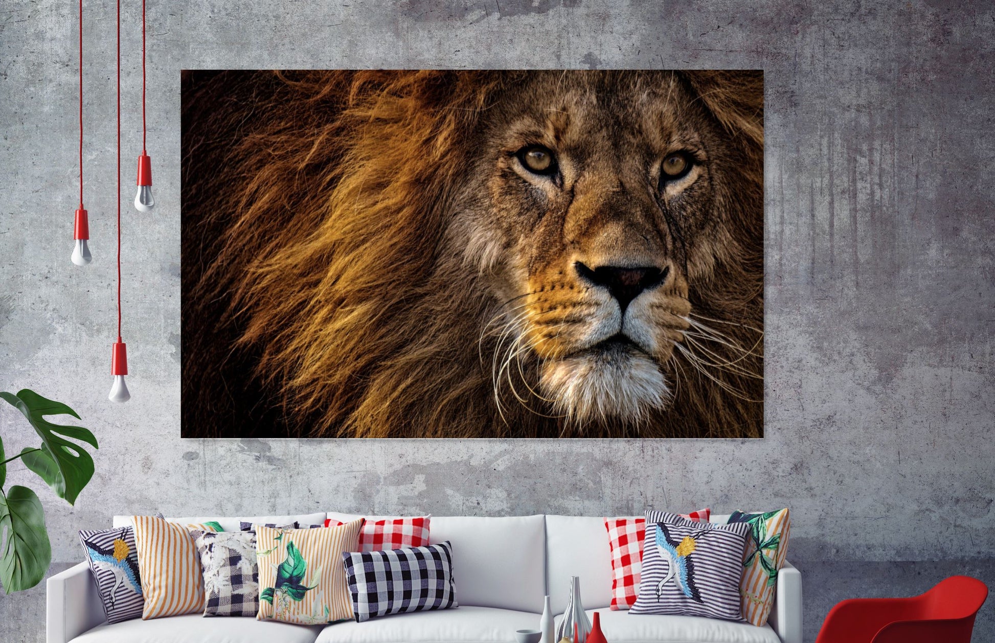 Close up Lion AnimalPrint 100% Australian Made