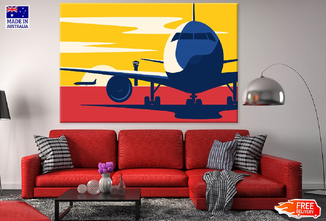 Flights Vector Art Illustration Print 100% Australian Made