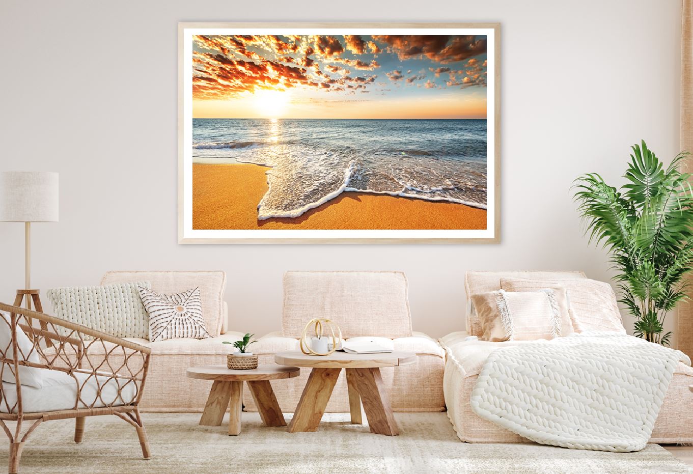 Brilliant Ocean Beach Sunrise View Photograph Home Decor Premium Quality Poster Print Choose Your Sizes