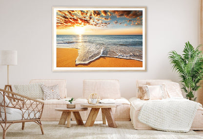 Brilliant Ocean Beach Sunrise View Photograph Home Decor Premium Quality Poster Print Choose Your Sizes