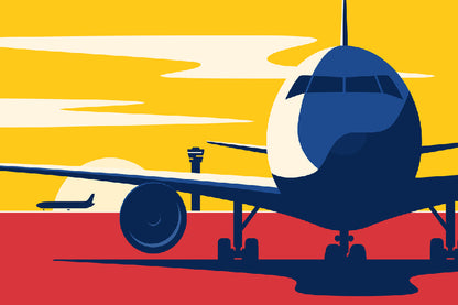 Flights Vector Art Illustration Print 100% Australian Made