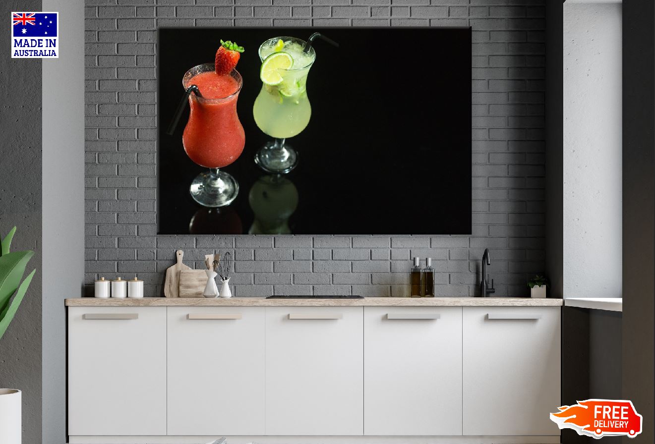 Strawberry Cocktail & Lemon Cocktail Photograph Print 100% Australian Made