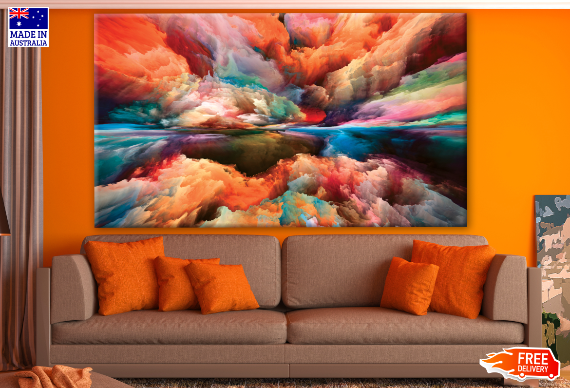 Colourful Cloud Abstract Design Print 100% Australian Made