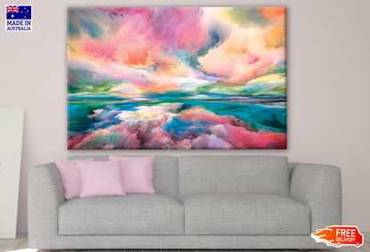 Colourful Cloud Abstract Design Print 100% Australian Made