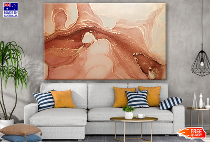 Brown Abstract Design Print 100% Australian Made