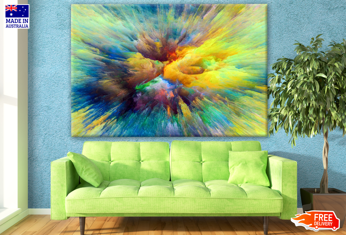 Colourful Abstract Cloud Design Print 100% Australian Made