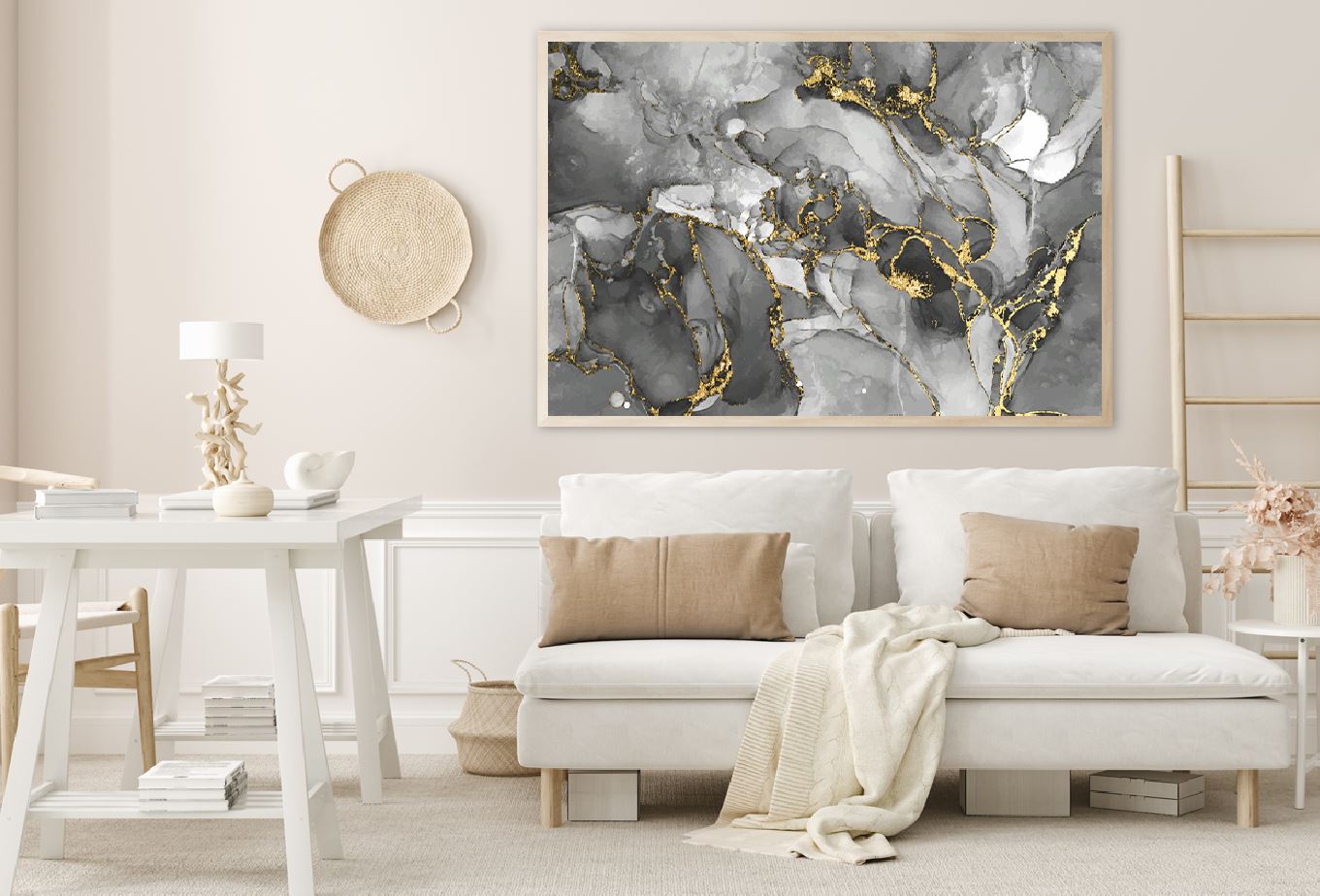 Black & Gold Splash Abstract Design Home Decor Premium Quality Poster Print Choose Your Sizes