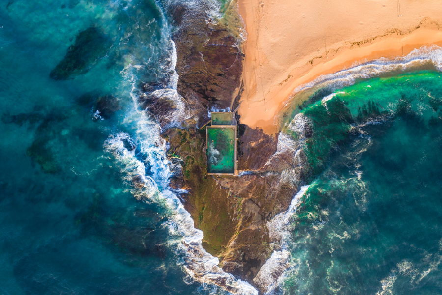 Sea Aerial View Photograph Print 100% Australian Made