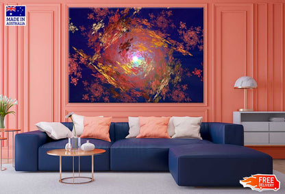 Red & Orange Abstract Design Print 100% Australian Made