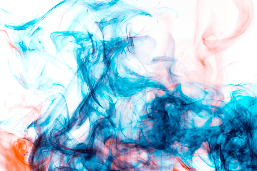 Blue & Orange Smoke Abstract Design Print 100% Australian Made