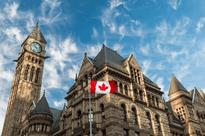 Canadian Flag & Old City Hall in Toronto Print 100% Australian Made