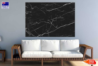 Black Marble Pattern Abstract Design Print 100% Australian Made
