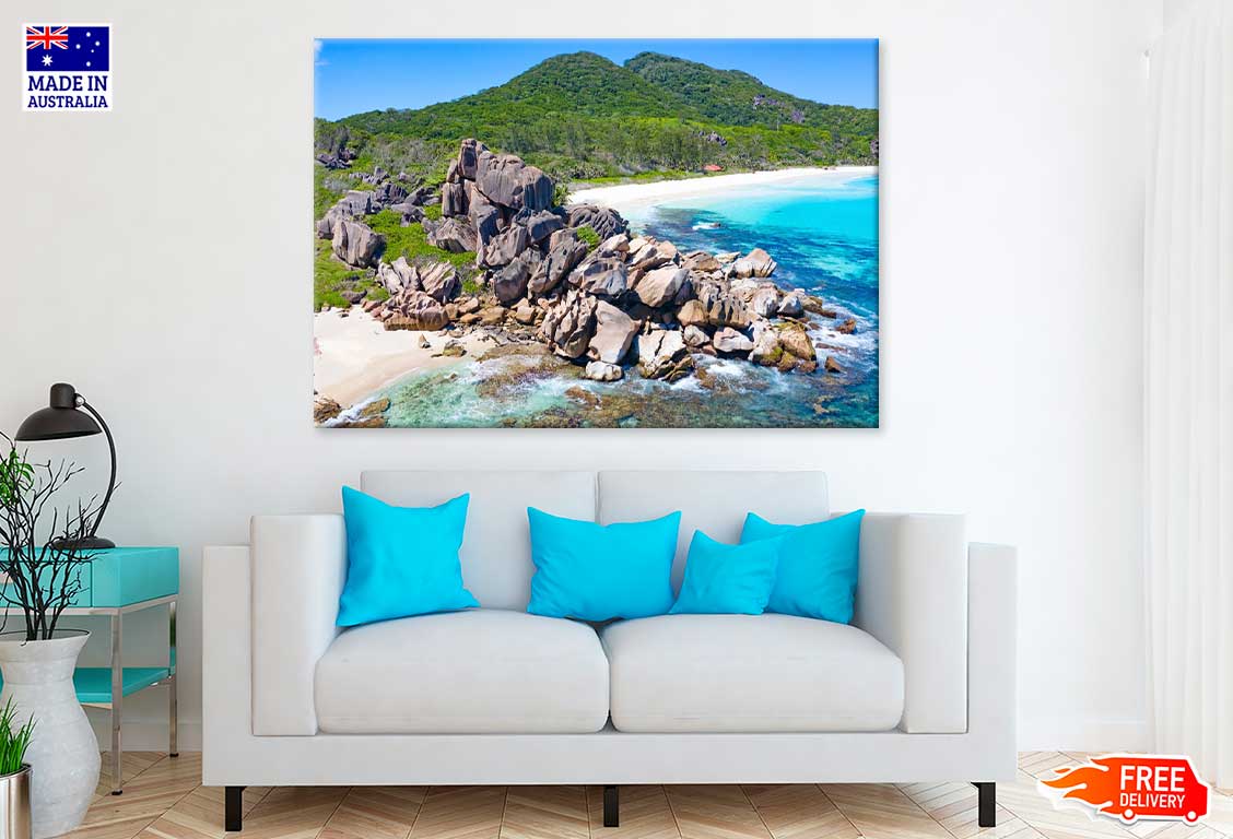 Mountains near Sandy Beach Photograph Print 100% Australian Made
