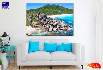 Mountains near Sandy Beach Photograph Print 100% Australian Made