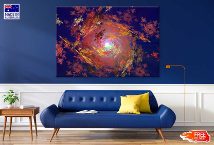 Red & Orange Abstract Design Print 100% Australian Made