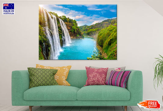 Moss Rivers Mountains View Photograph China Print 100% Australian Made