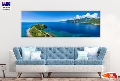 Panoramic Canvas Navagio Beach Aerial View Photograph High Quality 100% Australian Made Wall Canvas Print Ready to Hang